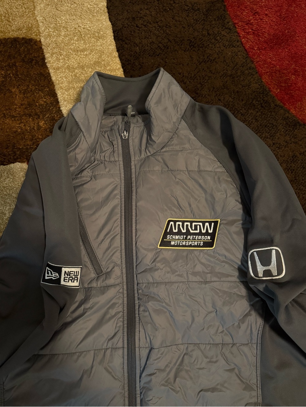 Schmidt Peterson Motorsports Patch Jacket - Gray/Black in the car/IRL team